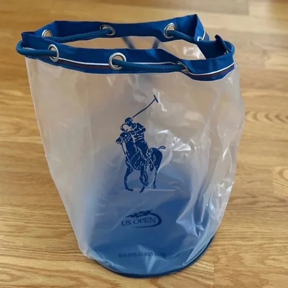 Polo Ralph Lauren Plastic Striped Bucket Bag Backpack and US Open Daily Magazine US Open Tennis Promo Ralph Lauren Polo Clear Draw String  main image 3